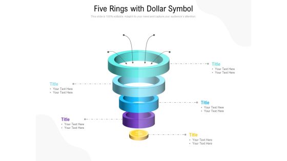 Five Rings With Dollar Symbol Ppt PowerPoint Presentation File Formats