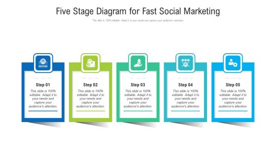 Five Stage Diagram For Fast Social Marketing Ppt PowerPoint Presentation File Structure PDF