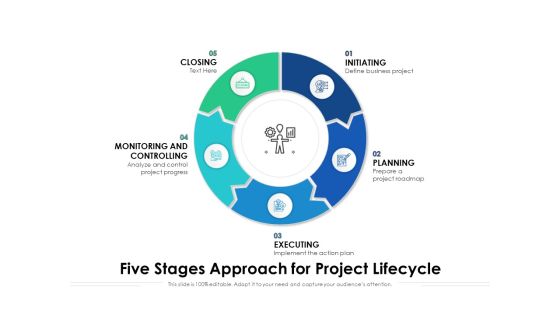 Five Stages Approach For Project Lifecycle Ppt PowerPoint Presentation Inspiration Good PDF Five Stages Approach For Project Lifecycle Ppt PowerPoint Presentation Inspiration Good PDF