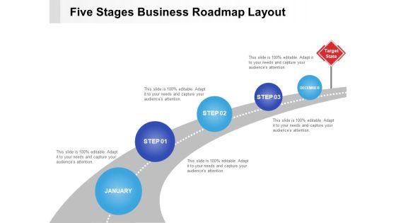 Five Stages Business Roadmap Layout Ppt PowerPoint Presentation Infographics Shapes PDF Five Stages Business Roadmap Layout Ppt PowerPoint Presentation Infographics Shapes PDF