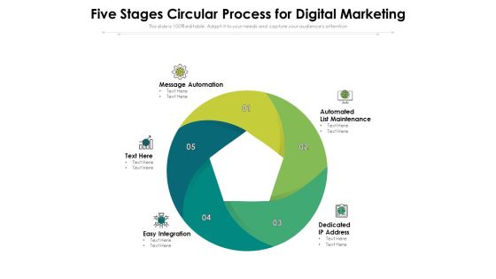 Five Stages Circular Process For Digital Marketing Ppt PowerPoint Presentation Outline Information PDF Five Stages Circular Process For Digital Marketing Ppt PowerPoint Presentation Outline Information PDF