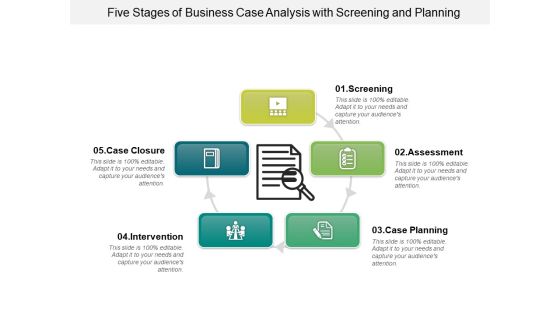 Five Stages Of Business Case Analysis With Screening And Planning Ppt PowerPoint Presentation Gallery Background PDF Five Stages Of Business Case Analysis With Screening And Planning Ppt PowerPoint Presentation Gallery Background PDF