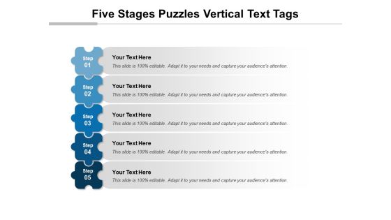 Five Stages Puzzles Vertical Text Tags Ppt PowerPoint Presentation Icon Maker PDF Five Stages Puzzles Vertical Text Tags Ppt PowerPoint Presentation Icon Maker PDF