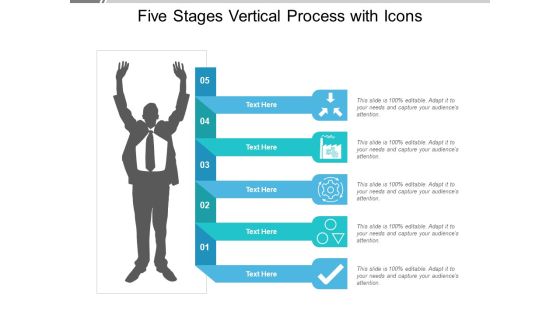 Five Stages Vertical Process With Icons Ppt PowerPoint Presentation Portfolio Diagrams