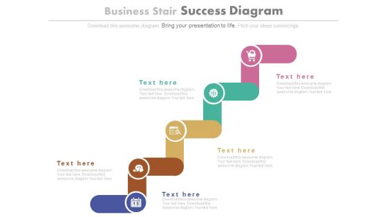 Five Stairs Success Steps Diagram Powerpoint Slides Five Stairs Success Steps Diagram Powerpoint Slides