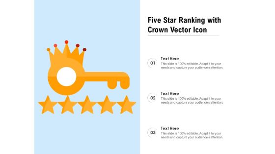 Five Star Ranking With Crown Vector Icon Ppt PowerPoint Presentation File Infographics PDF Five Star Ranking With Crown Vector Icon Ppt PowerPoint Presentation File Infographics PDF