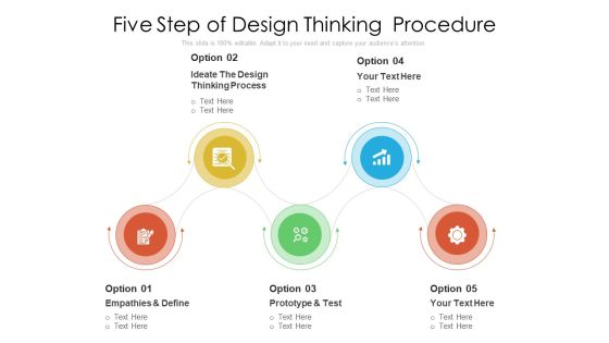 Five Step Of Design Thinking Procedure Ppt PowerPoint Presentation File Examples PDF Five Step Of Design Thinking Procedure Ppt PowerPoint Presentation File Examples PDF
