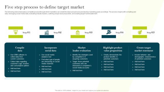 Five Step Process To Define Target Market Ppt PowerPoint Presentation File Model PDF Five Step Process To Define Target Market Ppt PowerPoint Presentation File Model PDF