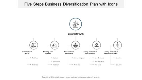 Five Steps Business Diversification Plan With Icons Ppt PowerPoint Presentation Layouts Topics Five Steps Business Diversification Plan With Icons Ppt PowerPoint Presentation Layouts Topics