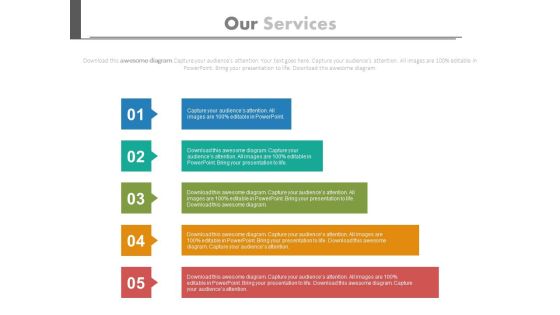 Five Steps Chart For Underlying Assumptions Powerpoint Template Five Steps Chart For Underlying Assumptions Powerpoint Template