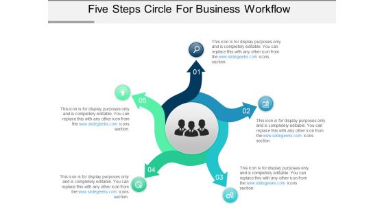 Five Steps Circle For Business Workflow Ppt PowerPoint Presentation Pictures Master Slide Five Steps Circle For Business Workflow Ppt PowerPoint Presentation Pictures Master Slide