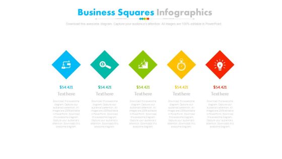 Five Steps Diamond Infographic Diagram Powerpoint Slides Five Steps Diamond Infographic Diagram Powerpoint Slides
