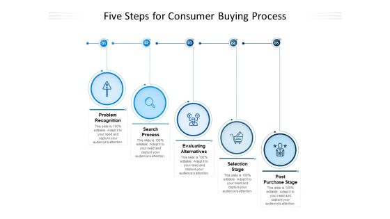 Five Steps For Consumer Buying Process Ppt PowerPoint Presentation Pictures Show PDF Five Steps For Consumer Buying Process Ppt PowerPoint Presentation Pictures Show PDF