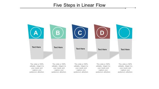Five Steps In Linear Flow Ppt PowerPoint Presentation Outline Format Ideas