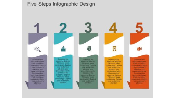 Five Steps Infographic Design Powerpoint Templates