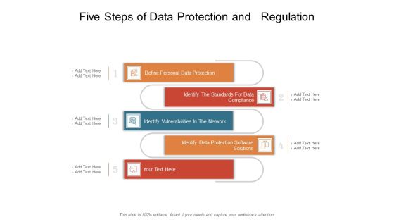 Five Steps Of Data Protection And Regulation Ppt PowerPoint Presentation File Tips PDF