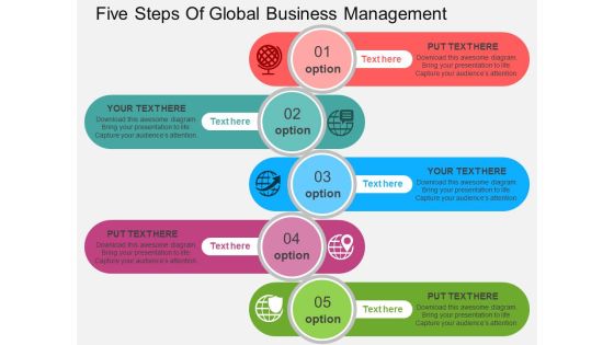 Five Steps Of Global Business Management Powerpoint Templates Five Steps Of Global Business Management Powerpoint Templates