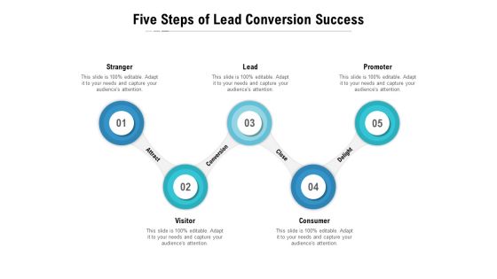 Five Steps Of Lead Conversion Success Ppt PowerPoint Presentation Icon Guide Five Steps Of Lead Conversion Success Ppt PowerPoint Presentation Icon Guide