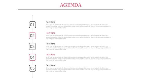 Five Steps Of Marketing Agenda Powerpoint Slides Five Steps Of Marketing Agenda Powerpoint Slides