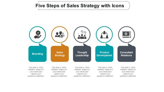 Five Steps Of Sales Strategy With Icons Ppt Powerpoint Presentation Infographics Five Steps Of Sales Strategy With Icons Ppt Powerpoint Presentation Infographics