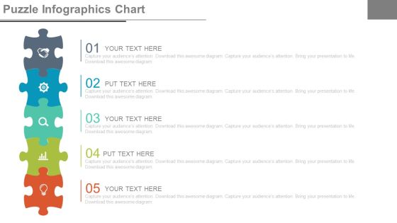 Five Steps Puzzle Infographic Chart Powerpoint Slides Five Steps Puzzle Infographic Chart Powerpoint Slides