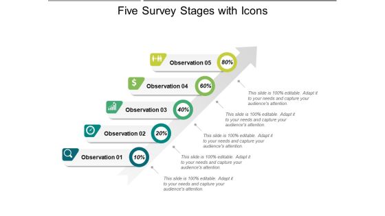 Five Survey Stages With Icons Ppt PowerPoint Presentation Portfolio Example File PDF Five Survey Stages With Icons Ppt PowerPoint Presentation Portfolio Example File PDF