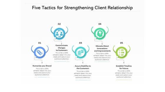 Five Tactics For Strengthening Client Relationship Ppt PowerPoint Presentation Gallery Rules PDF