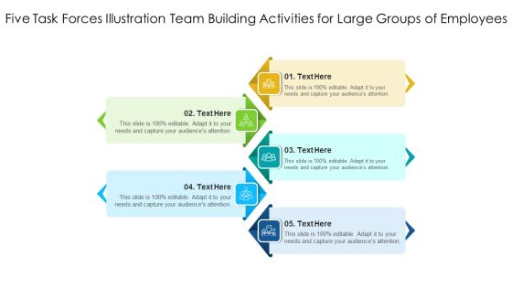 Five Task Forces Illustration Team Building Activities For Large Groups Of Employees Diagrams PDF Five Task Forces Illustration Team Building Activities For Large Groups Of Employees Diagrams PDF