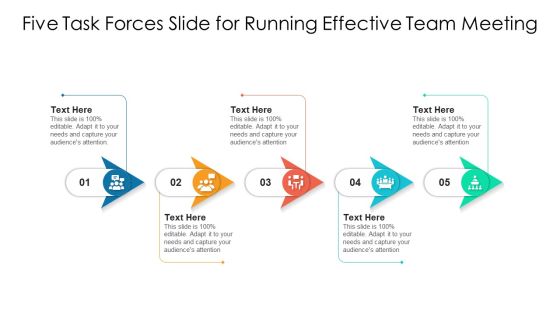Five Task Forces Slide For Running Effective Team Meetings Brochure PDF Five Task Forces Slide For Running Effective Team Meetings Brochure PDF