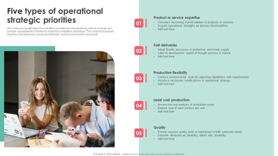 Five Types Of Operational Strategic Priorities Microsoft PDF