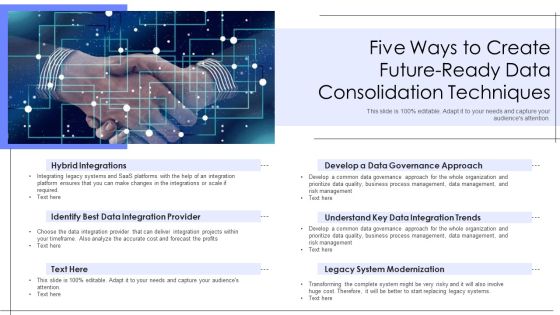 Five Ways To Create Future Ready Data Consolidation Techniques Elements PDF Five Ways To Create Future Ready Data Consolidation Techniques Elements PDF