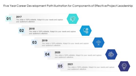 Five Year Career Development Path Illustration For Components Of Effective Project Leadership Ppt PowerPoint Presentation Pictures Structure PDF Five Year Career Development Path Illustration For Components Of Effective Project Leadership Ppt PowerPoint Presentation Pictures Structure PDF