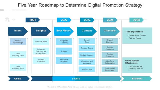 Five Year Roadmap To Determine Digital Promotion Strategy Microsoft Five Year Roadmap To Determine Digital Promotion Strategy Microsoft