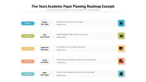 Five Years Academic Paper Planning Roadmap Example Structure Five Years Academic Paper Planning Roadmap Example Structure