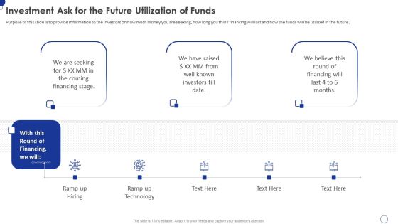 Fivetran Investor Fundraising Elevator Pitch Deck Investment Ask For The Future Utilization Of Funds Sample PDF Fivetran Investor Fundraising Elevator Pitch Deck Investment Ask For The Future Utilization Of Funds Sample PDF