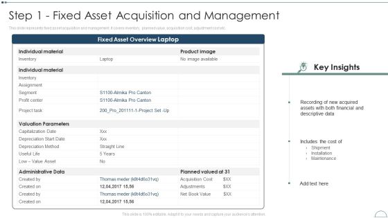 Fixed Asset Management Framework Implementation Step 1 Fixed Asset Acquisition And Management Sample PDF Portrait PDF Fixed Asset Management Framework Implementation Step 1 Fixed Asset Acquisition And Management Sample PDF Portrait PDF