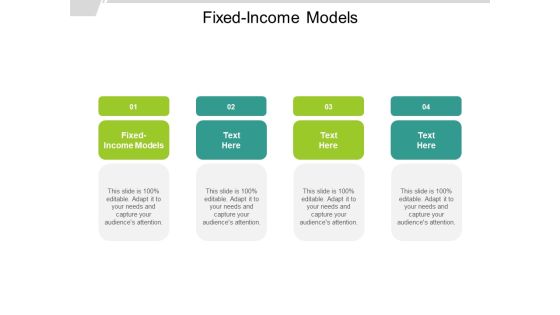 Fixed Income Models Ppt PowerPoint Presentation File Background Images Cpb