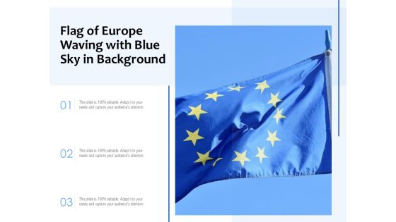 Flag Of Europe Waving With Blue Sky In Background Ppt PowerPoint Presentation File Demonstration PDF Flag Of Europe Waving With Blue Sky In Background Ppt PowerPoint Presentation File Demonstration PDF