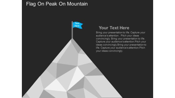 Flag On Peak On Mountain Powerpoint Templates Flag On Peak On Mountain Powerpoint Templates