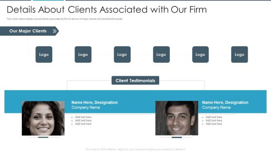 Flexbile Workspace Details About Clients Associated With Our Firm Professional PDF