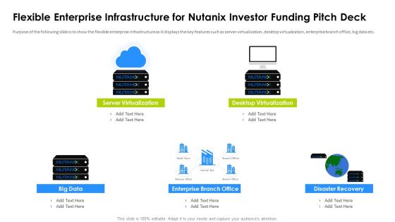 Flexible Enterprise Infrastructure For Nutanix Investor Funding Pitch Deck Demonstration PDF Flexible Enterprise Infrastructure For Nutanix Investor Funding Pitch Deck Demonstration PDF