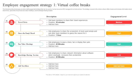 Flexible Working Policies And Guidelines Employee Engagement Strategy 1 Virtual Coffee Breaks Inspiration PDF Flexible Working Policies And Guidelines Employee Engagement Strategy 1 Virtual Coffee Breaks Inspiration PDF