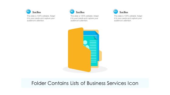 Folder Contains Lists Of Business Services Icon Ppt PowerPoint Presentation Icon Rules PDF