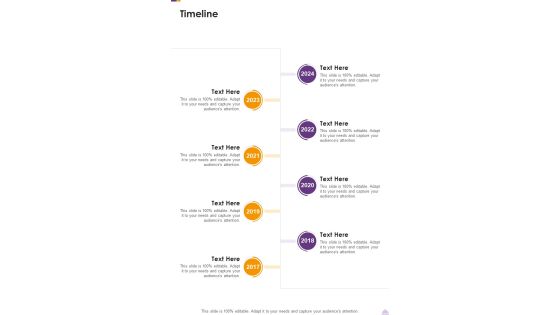 Food Outlet Web Designing Proposal Timeline One Pager Sample Example Document Food Outlet Web Designing Proposal Timeline One Pager Sample Example Document