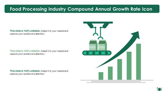 Food Processing Industry Compound Annual Growth Rate Icon Slides PDF Food Processing Industry Compound Annual Growth Rate Icon Slides PDF
