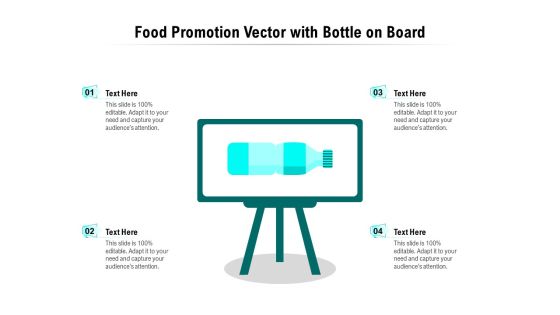 Food Promotion Vector With Bottle On Board Ppt PowerPoint Presentation Gallery Topics PDF