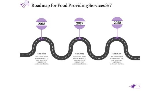 Food Providing Services Catering Menu For Food Providing Services Roadmap For Food Providing Services 2018 To 2020 Diagrams PDF