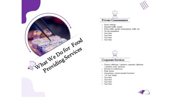 Food Providing Services Catering Menu For Food Providing Services What We Do For Food Providing Services Template PDF Food Providing Services Catering Menu For Food Providing Services What We Do For Food Providing Services Template PDF