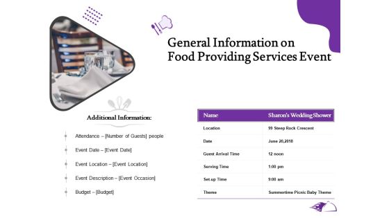 Food Providing Services General Information On Food Providing Services Event Themes PDF Food Providing Services General Information On Food Providing Services Event Themes PDF