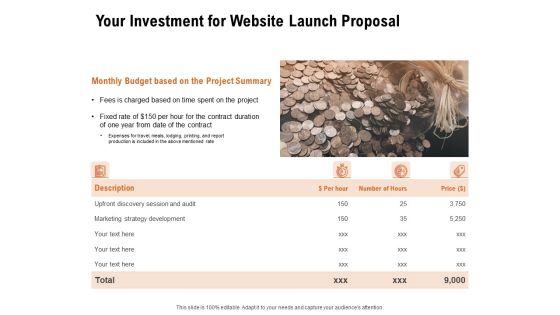 For Launching Company Site Your Investment For Website Launch Proposal Diagrams PDF For Launching Company Site Your Investment For Website Launch Proposal Diagrams PDF